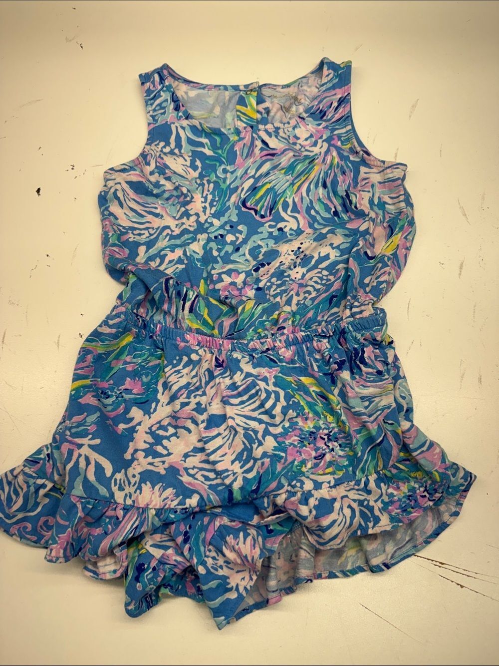 Lilly Pulitzer Blue Floral-Print Girls' Casual Dress